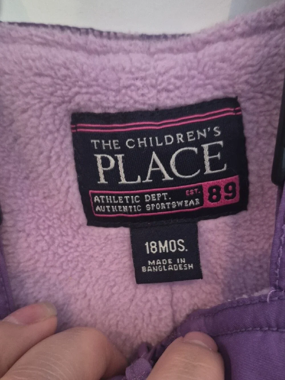 Children's Lavender Snow Overalls